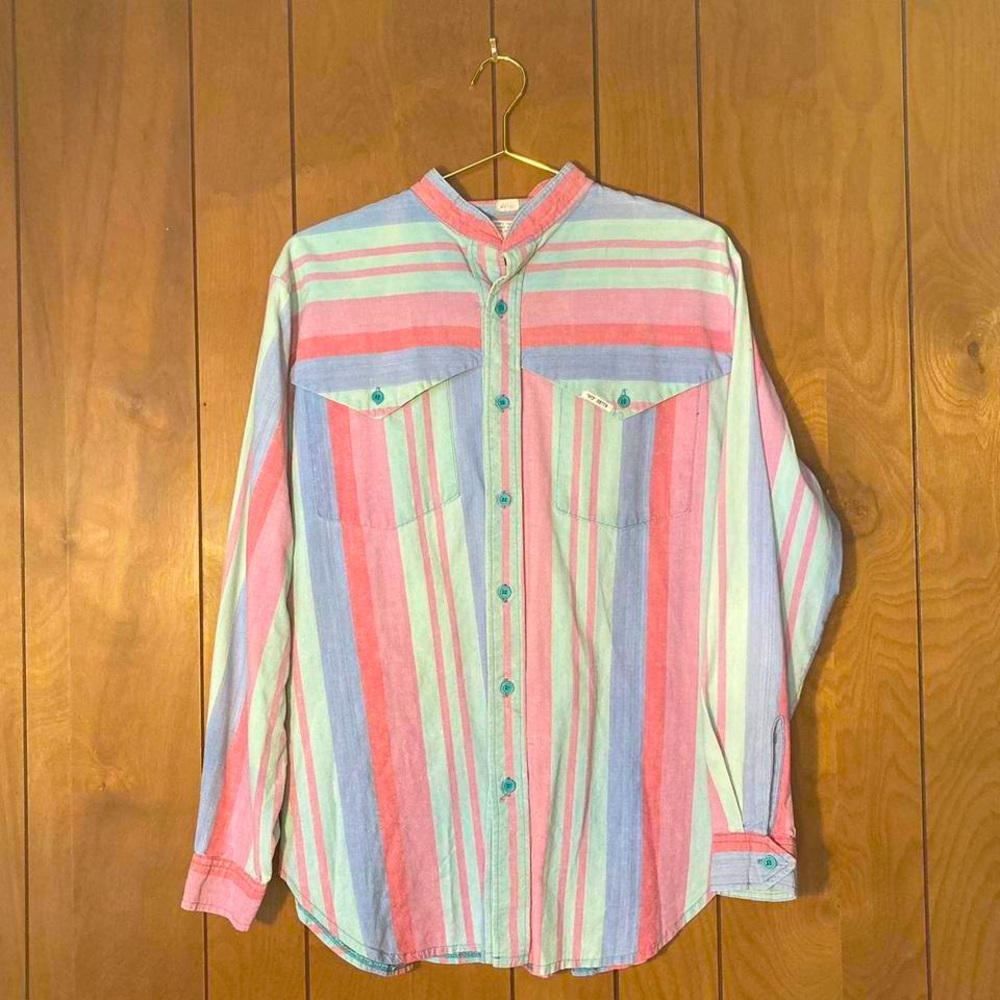 Vintage Large cowboy “MO” Betta colorful button down